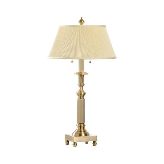 Octagon Candlestick Cast Brass Table Lamp - LOOMLAN - Wildwood - Table Lamps