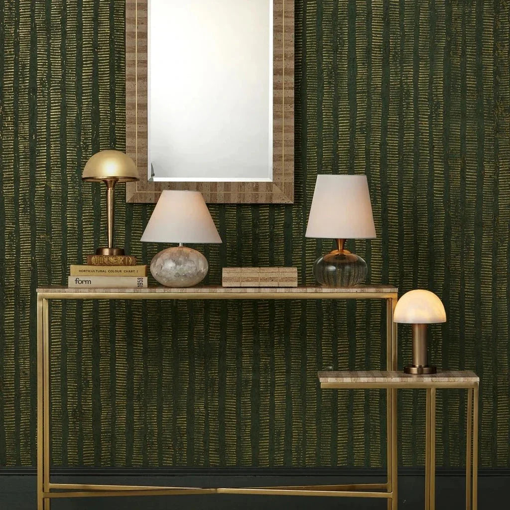 Odette White Quartz Table Lamp - LOOMLAN - Currey & Co - Table Lamps
