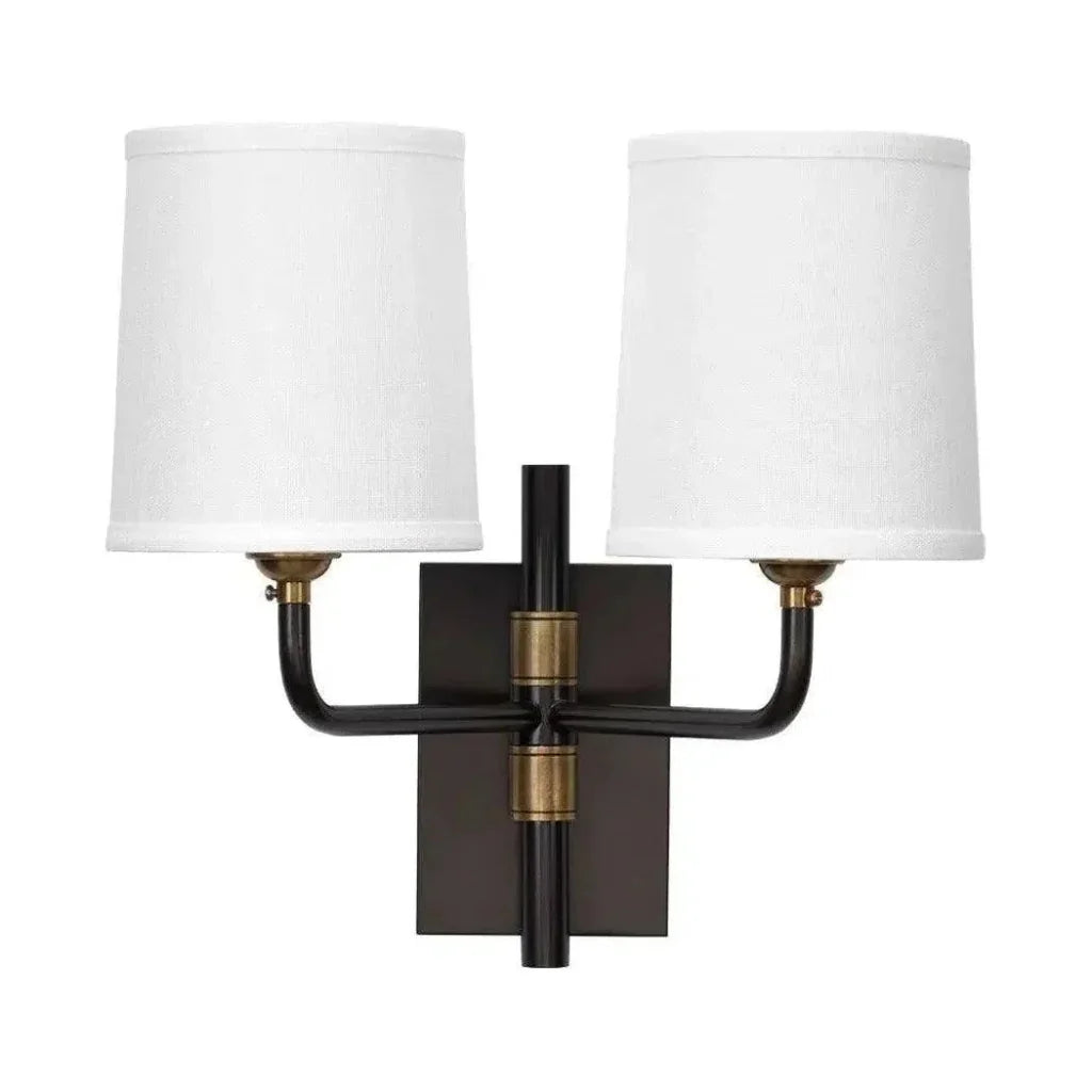 Oil Rubbed Bronze Lawton Double Arm Wall Sconce - LOOMLAN - Jamie Young - Wall Sconces