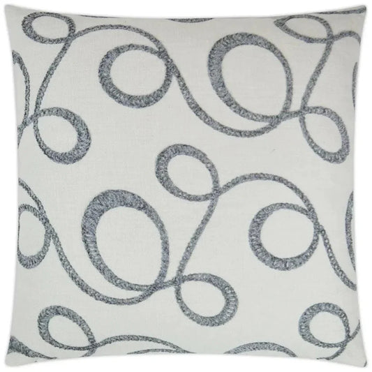 Okeefe Slate Off - White Throw Pillow Insert - LOOMLAN - D.V. Kap - Throw Pillows