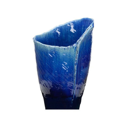 Okinawa Bold Blue Glaze Vase - LOOMLAN - Wildwood - Vases & Jars