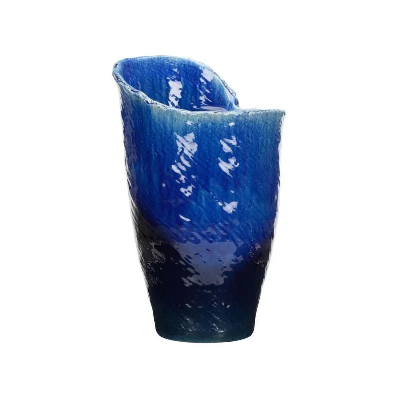 Okinawa Bold Blue Glaze Vase - LOOMLAN - Wildwood - Vases & Jars