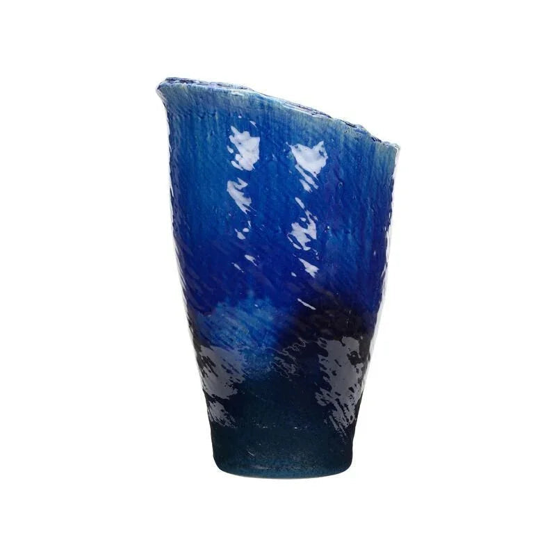 Okinawa Bold Blue Glaze Vase - LOOMLAN - Wildwood - Vases & Jars