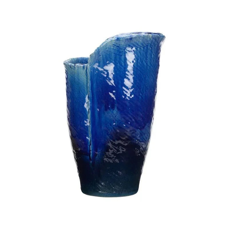 Okinawa Bold Blue Glaze Vase - LOOMLAN - Wildwood - Vases & Jars