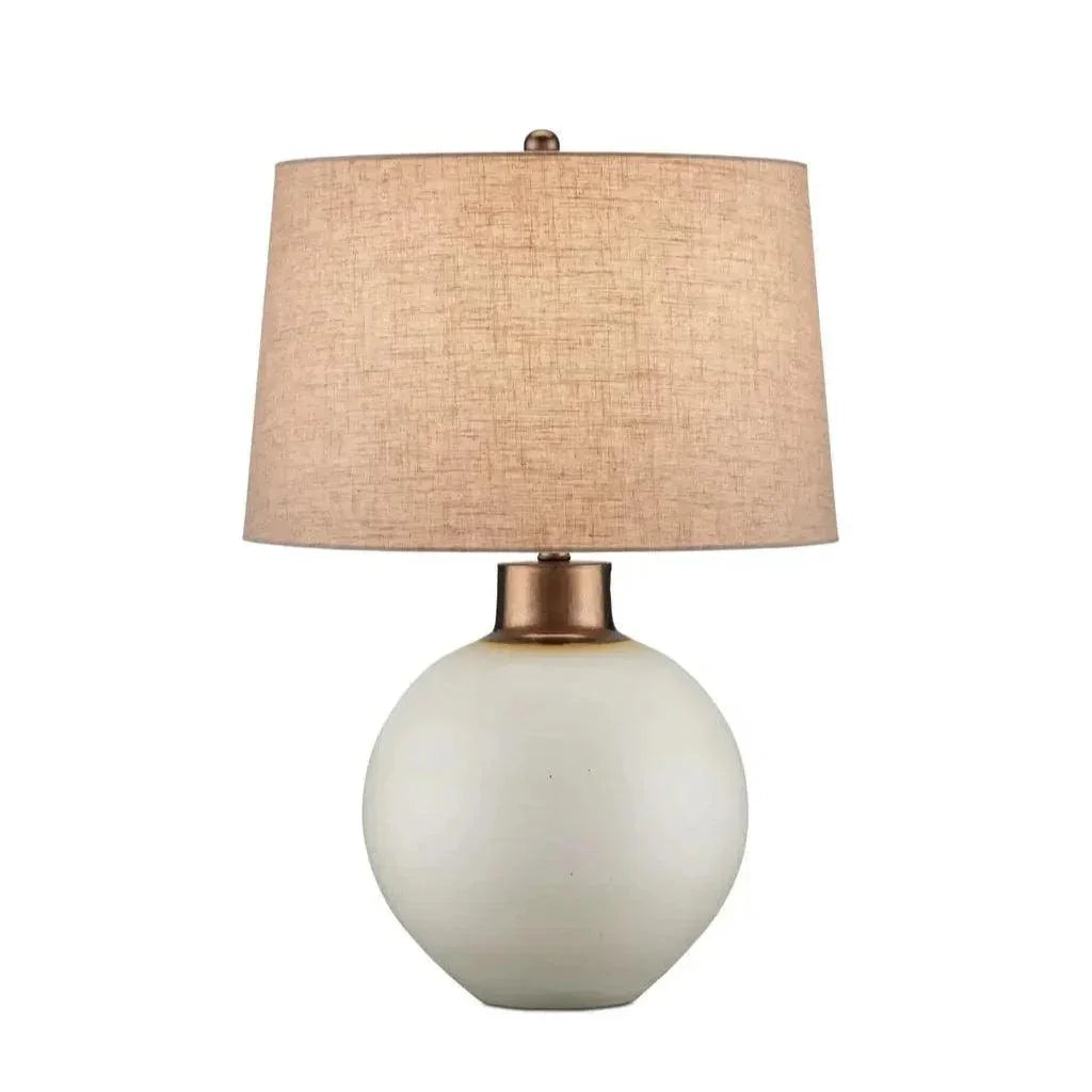 Olano Porcelain White Table Lamp - LOOMLAN - Currey & Co - Table Lamps
