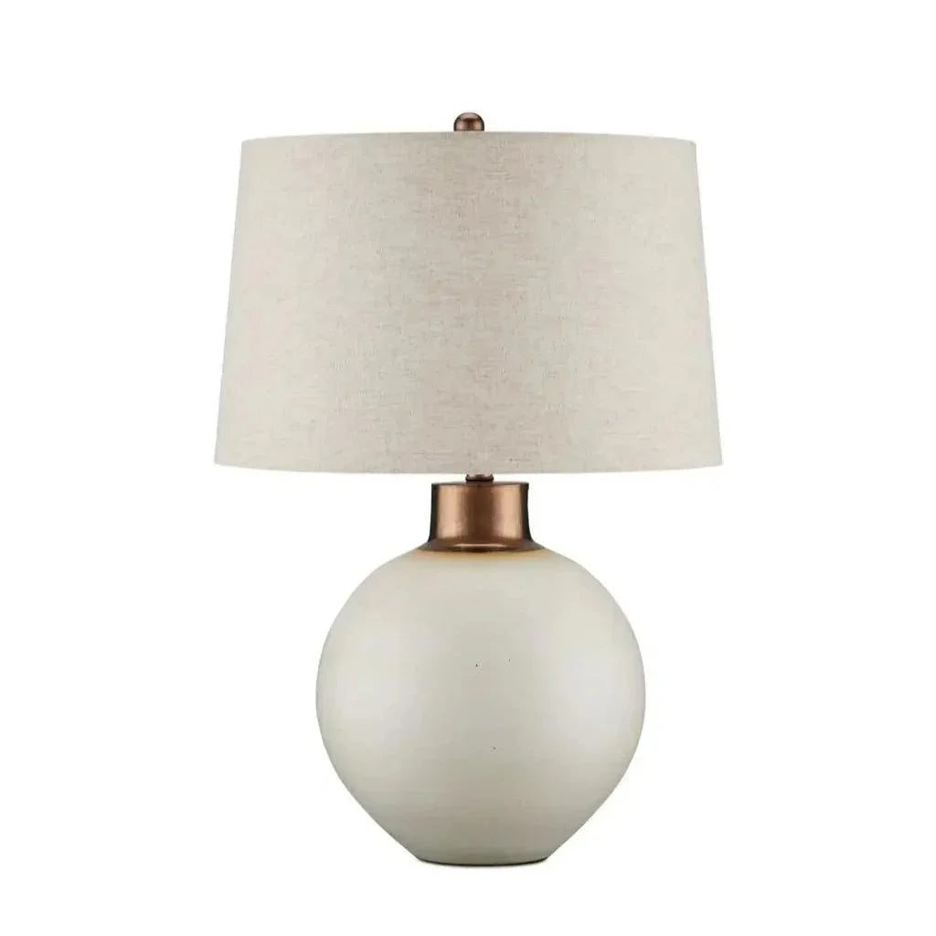 Olano Porcelain White Table Lamp - LOOMLAN - Currey & Co - Table Lamps