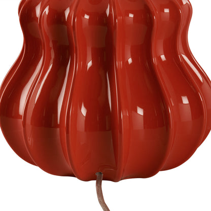 Oliver Fluted Red Ceramic Table Lamp