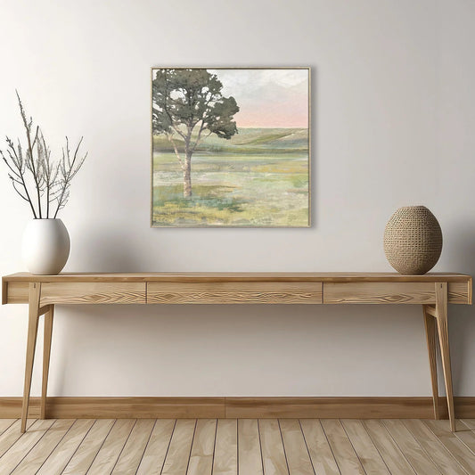 Omaroo Hand Finished Green Canvas Art