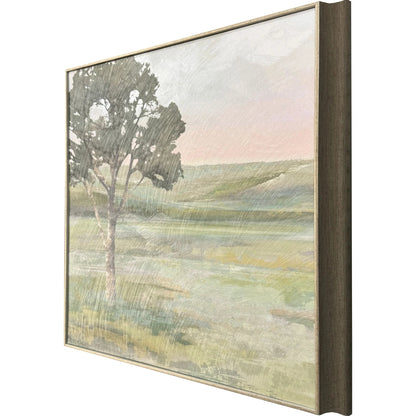 Omaroo Hand Finished Green Canvas Art