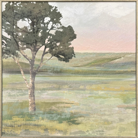 Omaroo Hand Finished Green Canvas Art