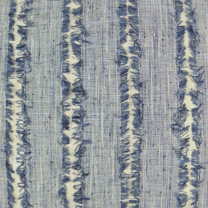 On The Fringe Stripes Slate Blue Large Throw Pillow - LOOMLAN - D.V. Kap - Throw Pillows