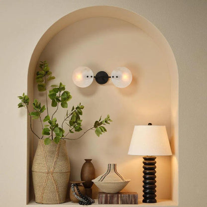 Oracle Hand-Carved Discs Wall Sconce