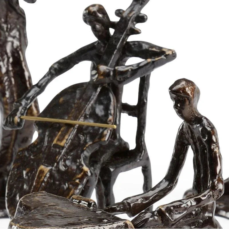 Orchestra Bronze Jazz Band Sculpture - LOOMLAN - Wildwood - Statues & Sculptures