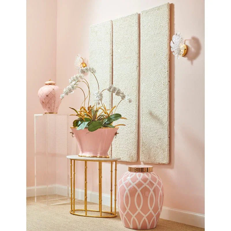 Orchid Gold Leaf Over Iron Stem Sculpture - LOOMLAN - Chelsea House - Statues & Sculptures