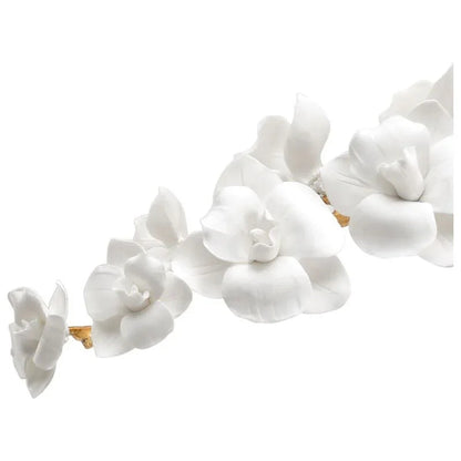 Orchid Gold Leaf Over Iron Stem Sculpture - LOOMLAN - Chelsea House - Statues & Sculptures