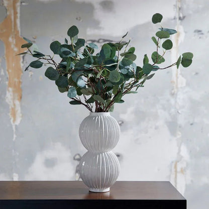 Organic Disc Ceramic Vase - LOOMLAN - Chelsea House - Vases & Jars