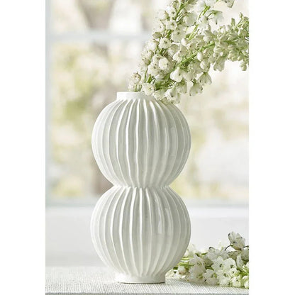 Organic Disc Ceramic Vase - LOOMLAN - Chelsea House - Vases & Jars