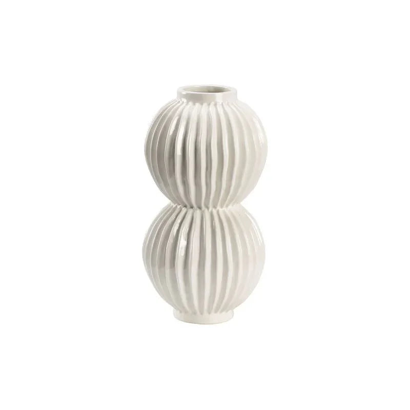 Organic Disc Ceramic Vase - LOOMLAN - Chelsea House - Vases & Jars