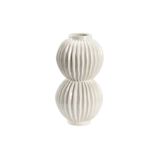 Organic Disc Ceramic Vase - LOOMLAN - Chelsea House - Vases & Jars
