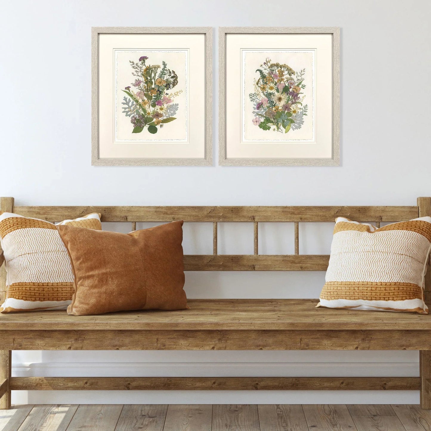 Organica Bouquet Green Canvas Art 2PC