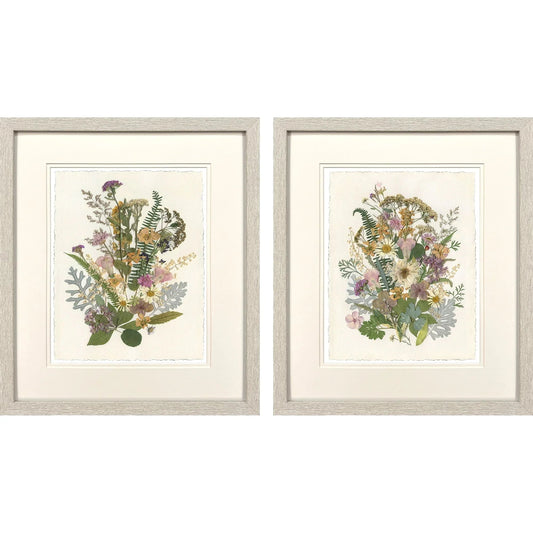 Organica Bouquet Green Canvas Art 2PC