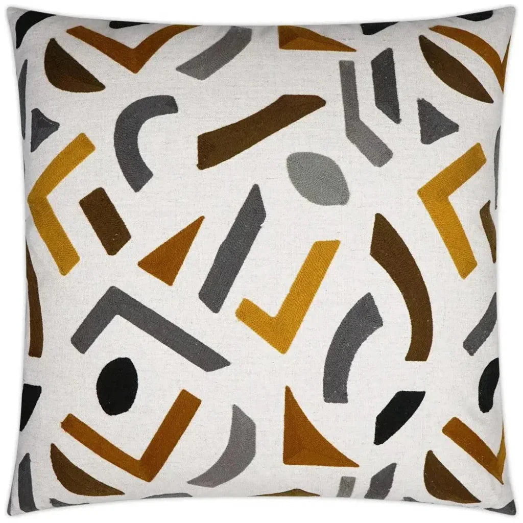 D.V. Kap Oslo Abstract Tan Taupe Brown Large Throw Pillow Insert