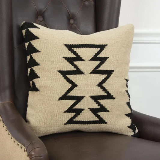 Outback Western White & Black Throw Pillow Down Insert - LOOMLAN - LOOMLAN - Throw Pillows