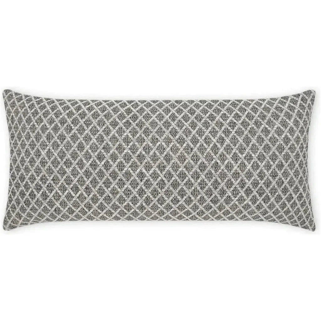 Outdoor Ambree Lumbar Pillow - Ebony-Outdoor Pillows-D.V. Kap-LOOMLAN