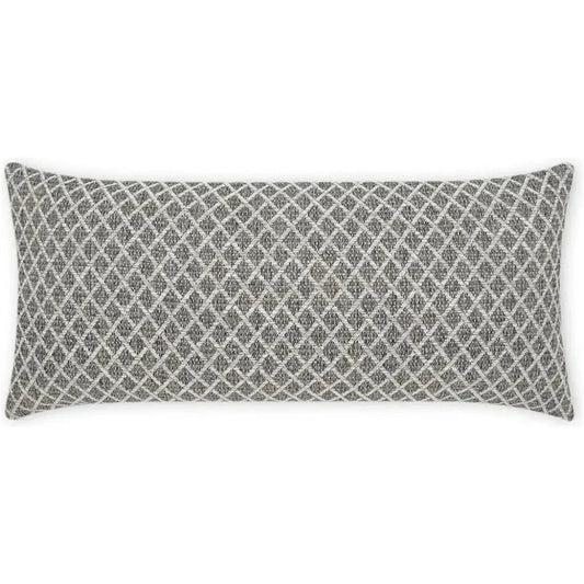 Outdoor Ambree Lumbar Pillow - Ebony-Outdoor Pillows-D.V. Kap-LOOMLAN