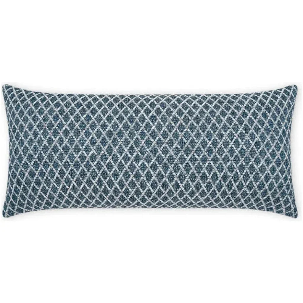 Outdoor Ambree Lumbar Pillow - Indigo-Outdoor Pillows-D.V. Kap-LOOMLAN