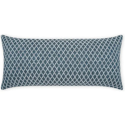 Outdoor Ambree Lumbar Pillow - Indigo-Outdoor Pillows-D.V. Kap-LOOMLAN