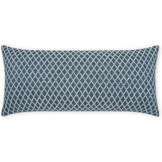 Outdoor Ambree Lumbar Pillow - Indigo-Outdoor Pillows-D.V. Kap-LOOMLAN