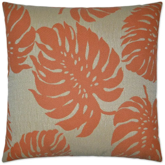 Outdoor Bay Palm Pillow - Orange-Outdoor Pillows-D.V. Kap-LOOMLAN