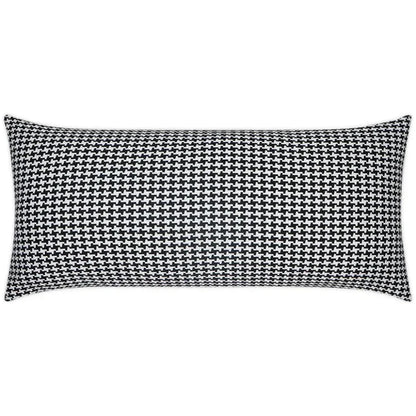 Outdoor Bedford Lumbar Pillow - Black-Outdoor Pillows-D.V. Kap-LOOMLAN