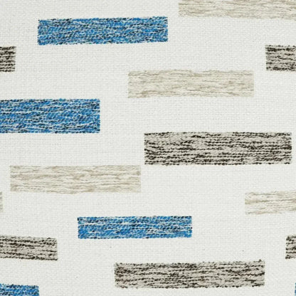 Outdoor Blockweave Lumbar Pillow - Blue-Outdoor Pillows-D.V. Kap-LOOMLAN