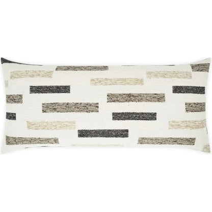 Outdoor Blockweave Lumbar Pillow - Natural-Outdoor Pillows-D.V. Kap-LOOMLAN