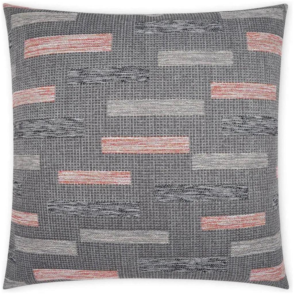 Outdoor Blockweave Pillow - Coral-Outdoor Pillows-D.V. Kap-LOOMLAN