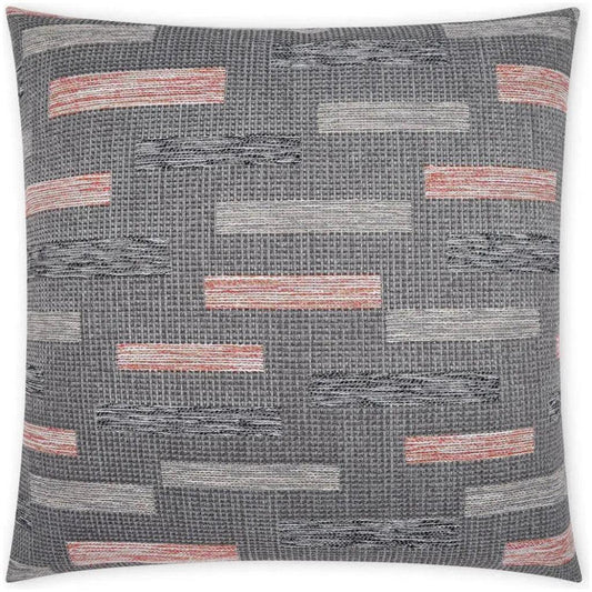 Outdoor Blockweave Pillow - Coral-Outdoor Pillows-D.V. Kap-LOOMLAN