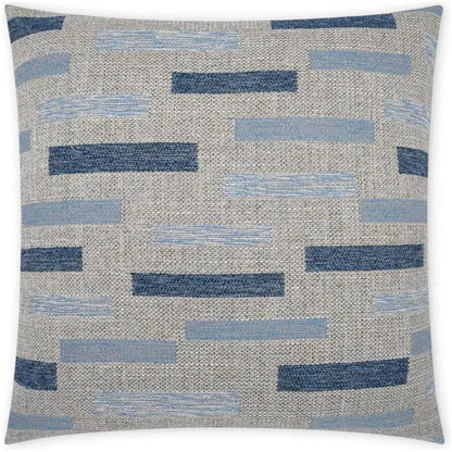 Outdoor Blockweave Pillow - Indigo-Outdoor Pillows-D.V. Kap-LOOMLAN
