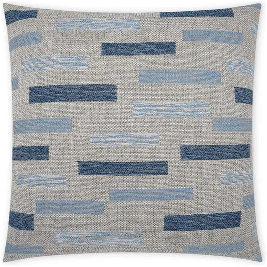 Outdoor Blockweave Pillow - Indigo-Outdoor Pillows-D.V. Kap-LOOMLAN