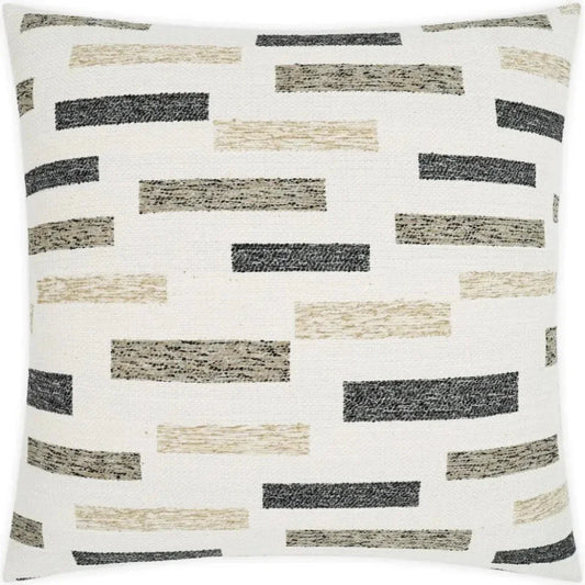 Outdoor Blockweave Pillow - Natural-Outdoor Pillows-D.V. Kap-LOOMLAN