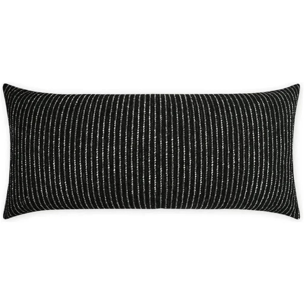 Outdoor Burson Lumbar Pillow - Onyx-Outdoor Pillows-D.V. Kap-LOOMLAN