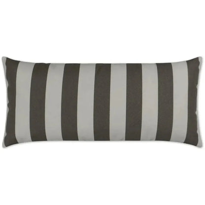 Outdoor Café Stripe Lumbar Pillow - Driftwood-Outdoor Pillows-D.V. Kap-LOOMLAN
