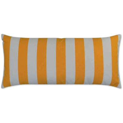Outdoor Café Stripe Lumbar Pillow - Yellow-Outdoor Pillows-D.V. Kap-LOOMLAN