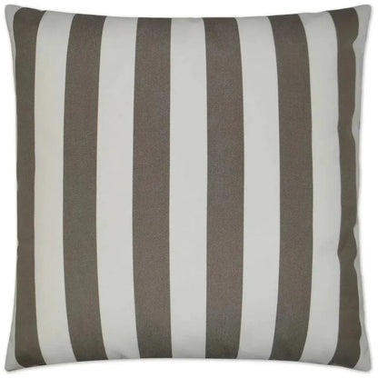 Outdoor Café Stripe Pillow - Driftwood-Outdoor Pillows-D.V. Kap-LOOMLAN