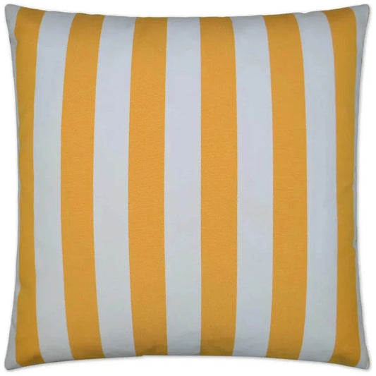 Outdoor Café Stripe Pillow - Yellow-Outdoor Pillows-D.V. Kap-LOOMLAN