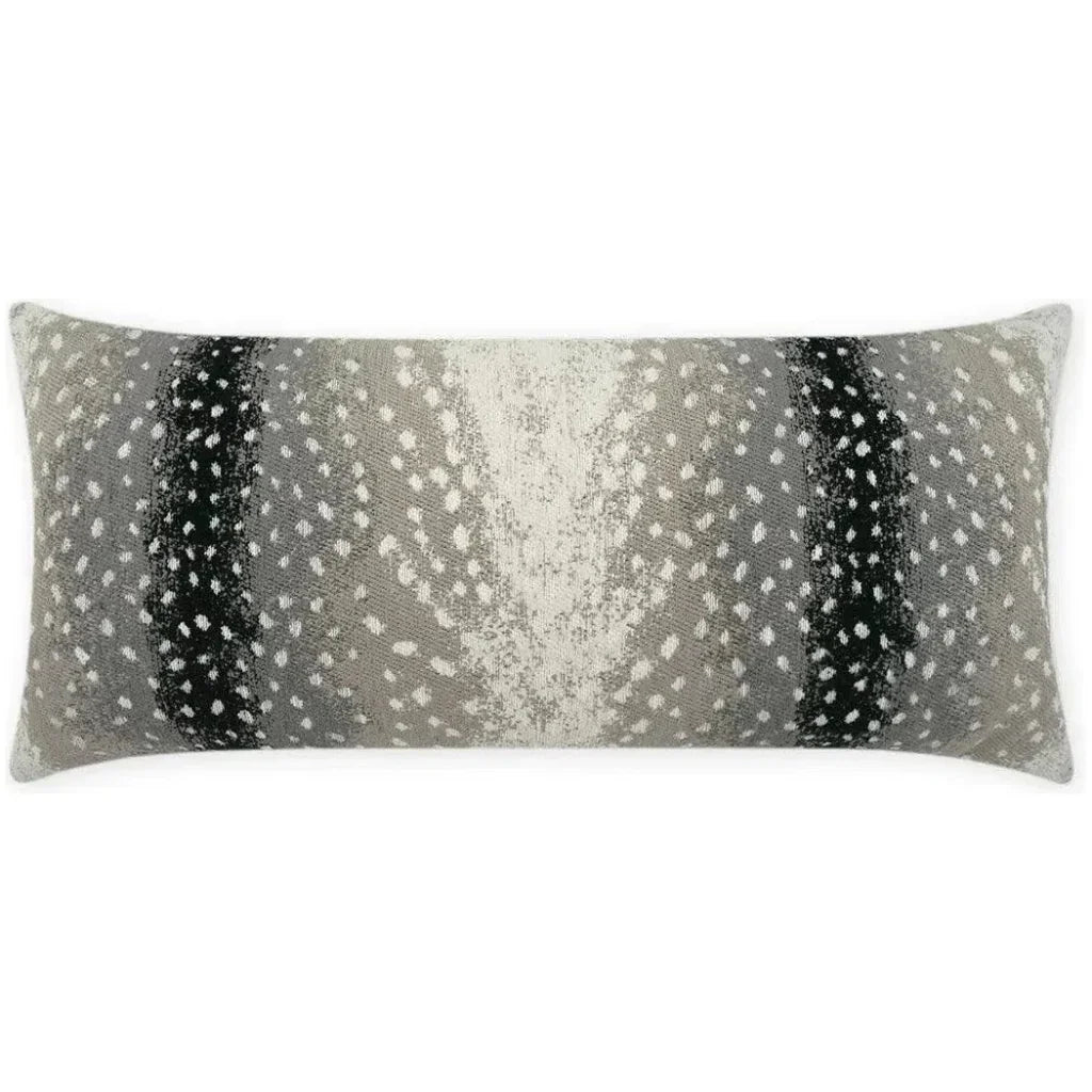 Outdoor Cerbiatta Lumbar Pillow - Onyx-Outdoor Pillows-D.V. Kap-LOOMLAN