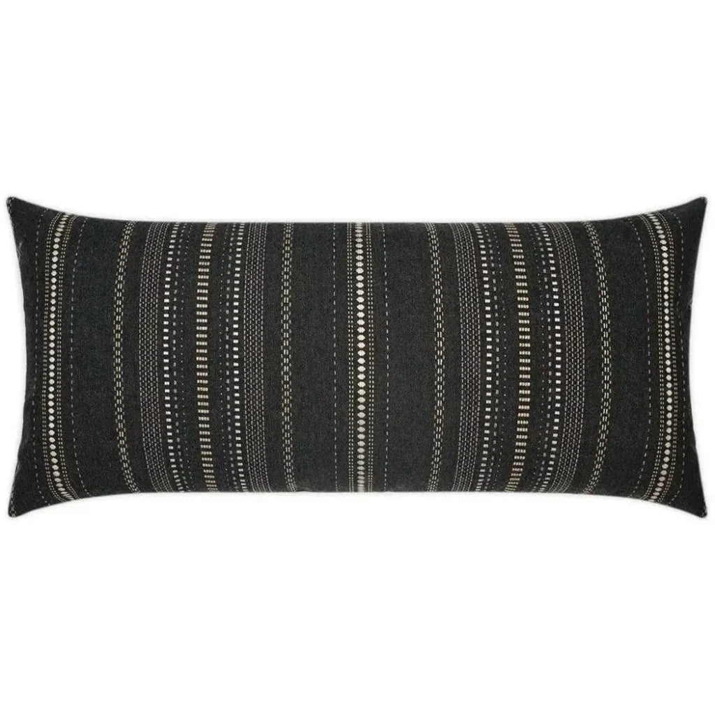 Outdoor Copeland Lumbar Pillow - Onyx-Outdoor Pillows-D.V. Kap-LOOMLAN