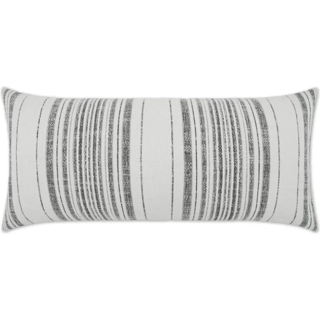 Outdoor Deering Lumbar Pillow - Ebony-Outdoor Pillows-D.V. Kap-LOOMLAN