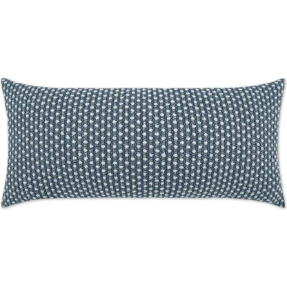 Outdoor Dot Dash Lumbar Pillow - Blue-Outdoor Pillows-D.V. Kap-LOOMLAN